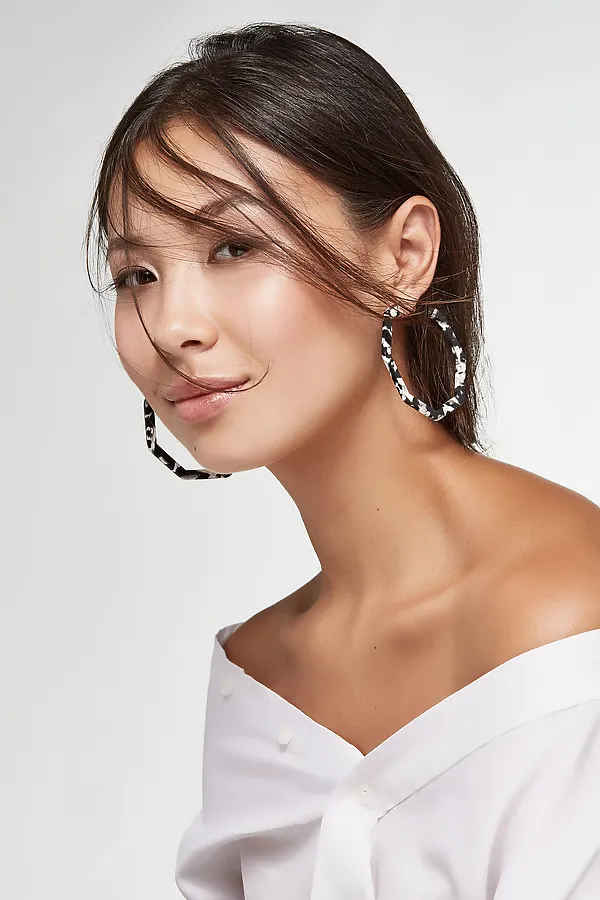 Серьги  Nothing Shop, белый, черный, золотистый - фото 1