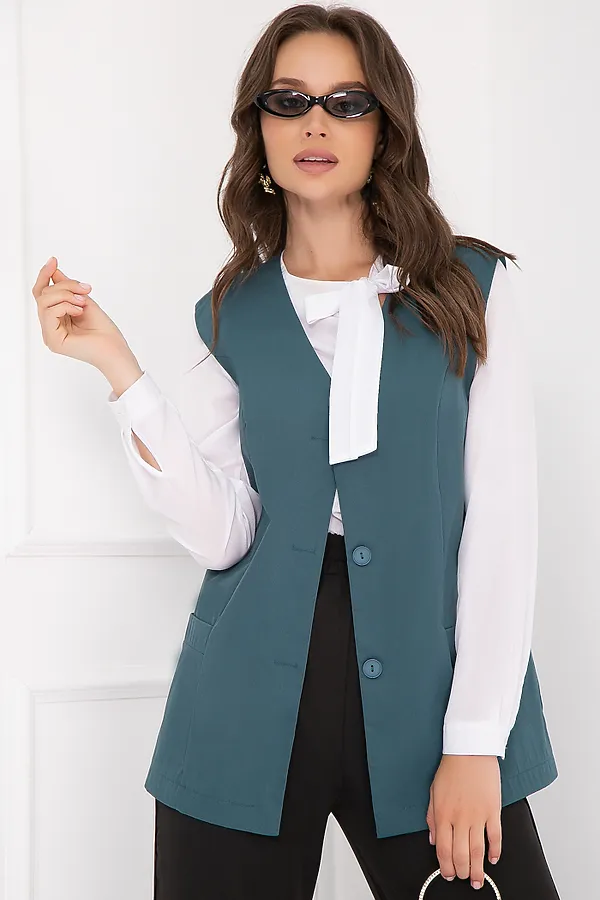 Жилет BELLOVERA, бирюзовый - фото 1