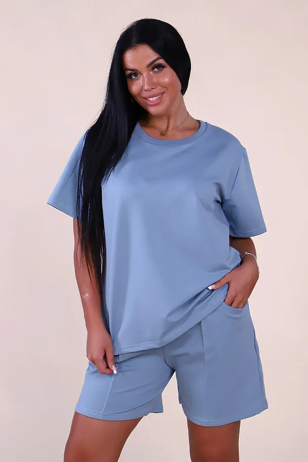 Костюм (шорты+футболка) СОФИЯ37, голубой - фото 1
