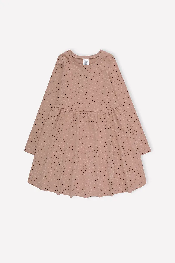 Платье  CROCKID SALE, смугло-коричневый, горошки - фото 1