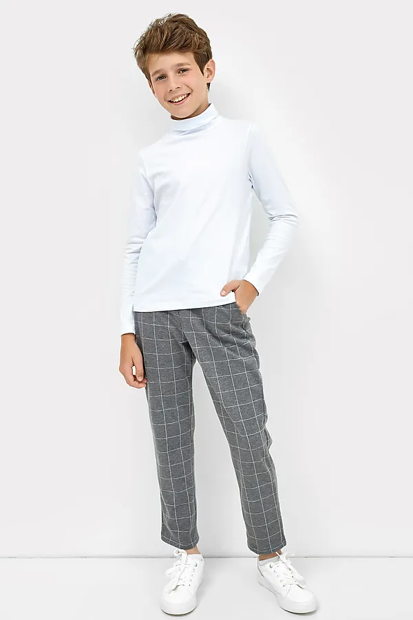 Брюки MARK FORMELLE, оконная клетка на сером - фото 1