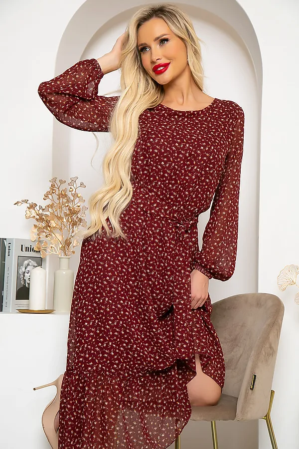 Платье LADY TAIGA, бордо - фото 1