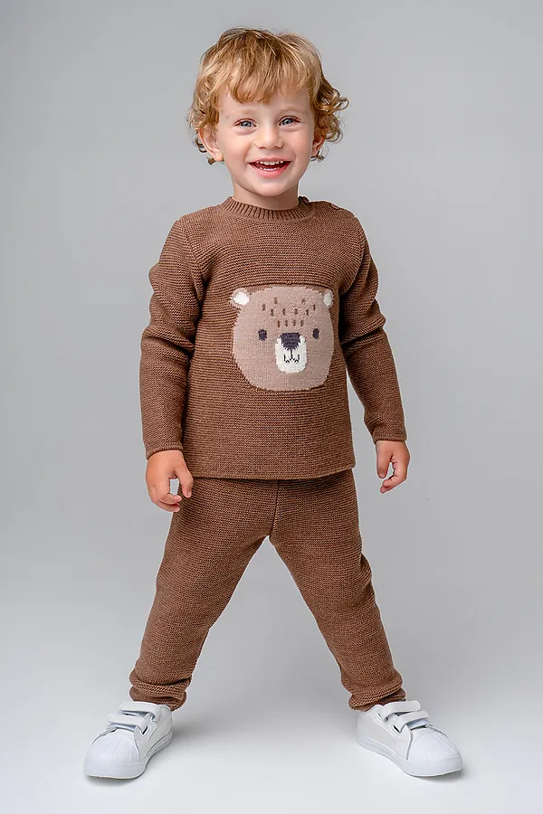 Костюм (джемпер+брюки) CROCKID, темно-бежевый - фото 1