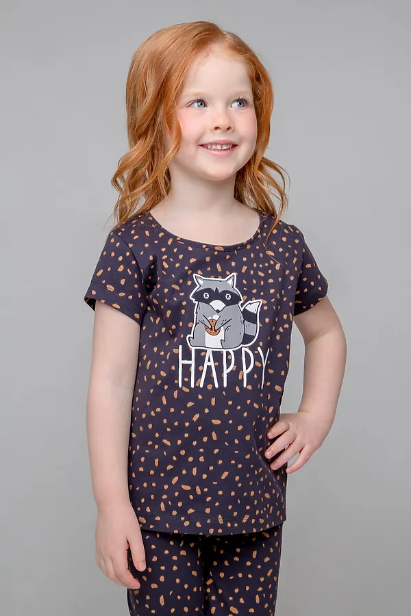 Футболка  CROCKID SALE, угольный серый, россыпь к357 - фото 1