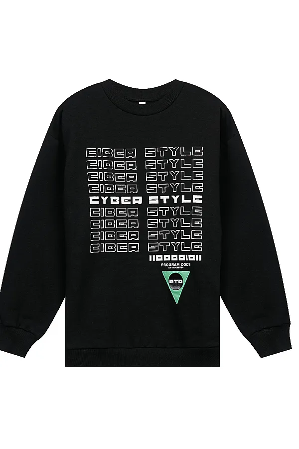 Свитшот PLAYTODAY, черный - фото 1
