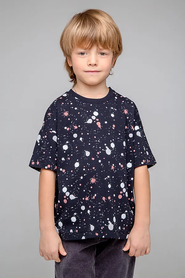 Футболка  CROCKID SALE, черный, арт брызги к350 - фото 1