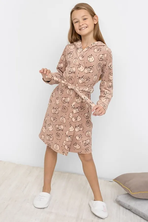 Халат  MARK FORMELLE, хомяки на кофейном - фото 1