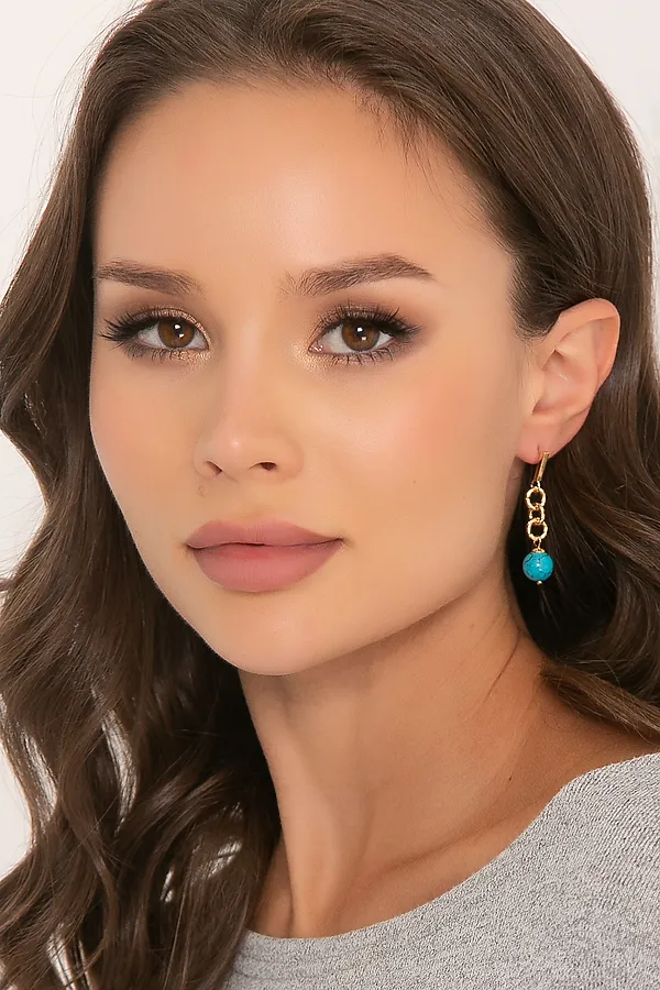 Серьги BELLOVERA, бирюзовый - фото 1