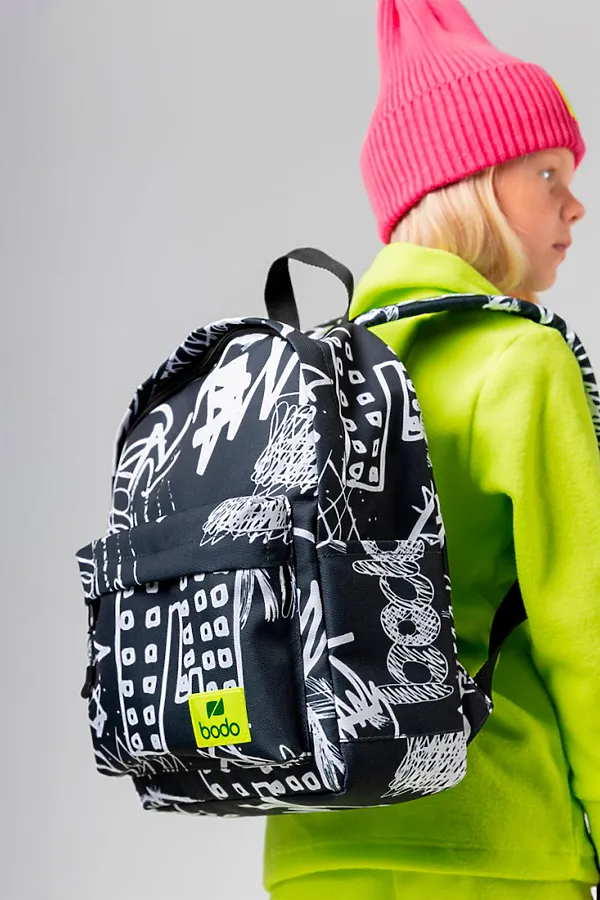 Рюкзак BODO, черный (белый) - фото 1