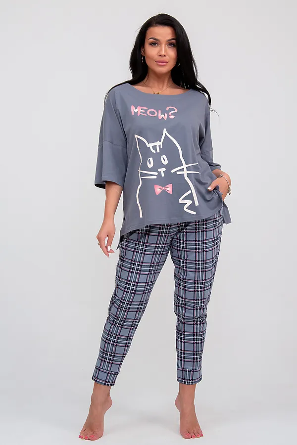 Костюм (Футболка+Брюки) MODELLINI, серый - фото 1