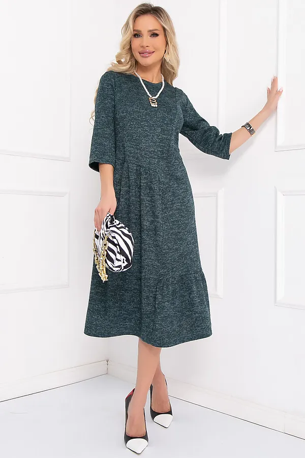 Платье BELLOVERA, изумрудный - фото 1