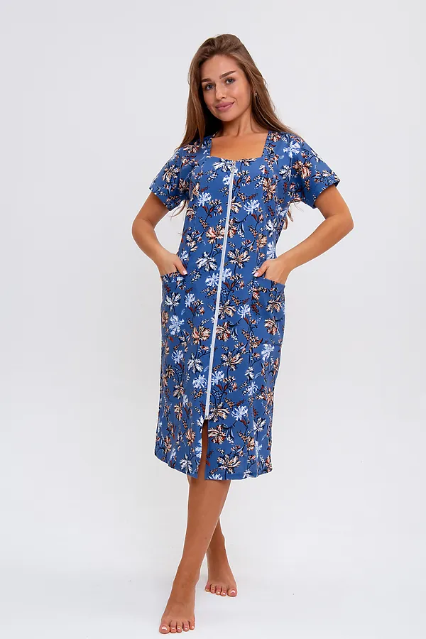 Халат MODELLINI, индиго - фото 1