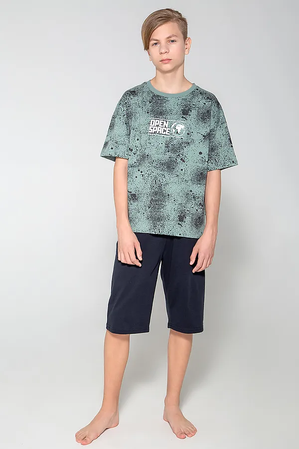 Пижама CROCKID SALE, полынь, темная ежевика - фото 1
