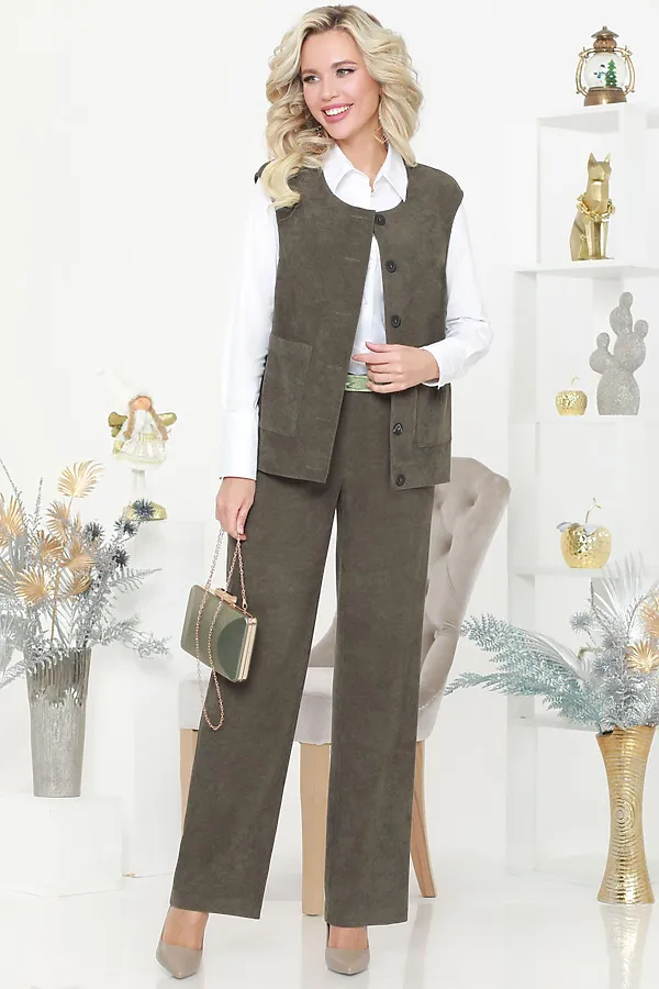 Костюм (Жилет+Брюки) DSTREND, хаки - фото 1
