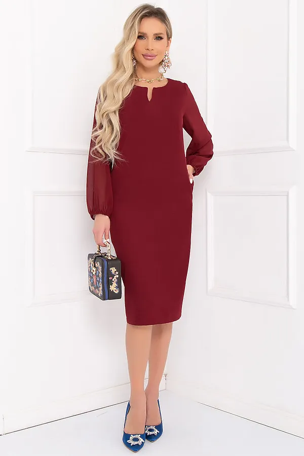 Платье BELLOVERA, бордовый - фото 1