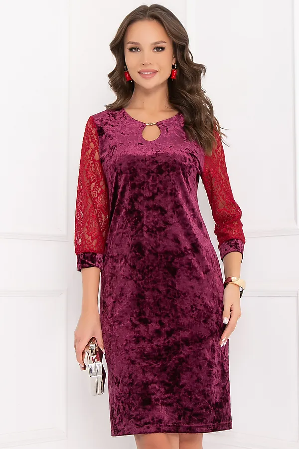 Платье BELLOVERA, бордовый - фото 1