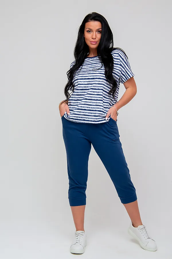 Костюм (Футболка+Бриджи) MODELLINI, индиго - фото 1