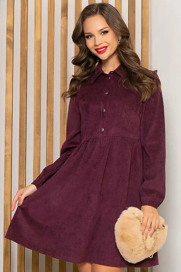 Платье LADY TAIGA, бордо - фото 1