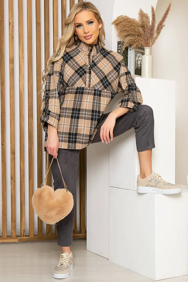 Костюм (Рубашка+Брюки) LADY TAIGA, грей - фото 1