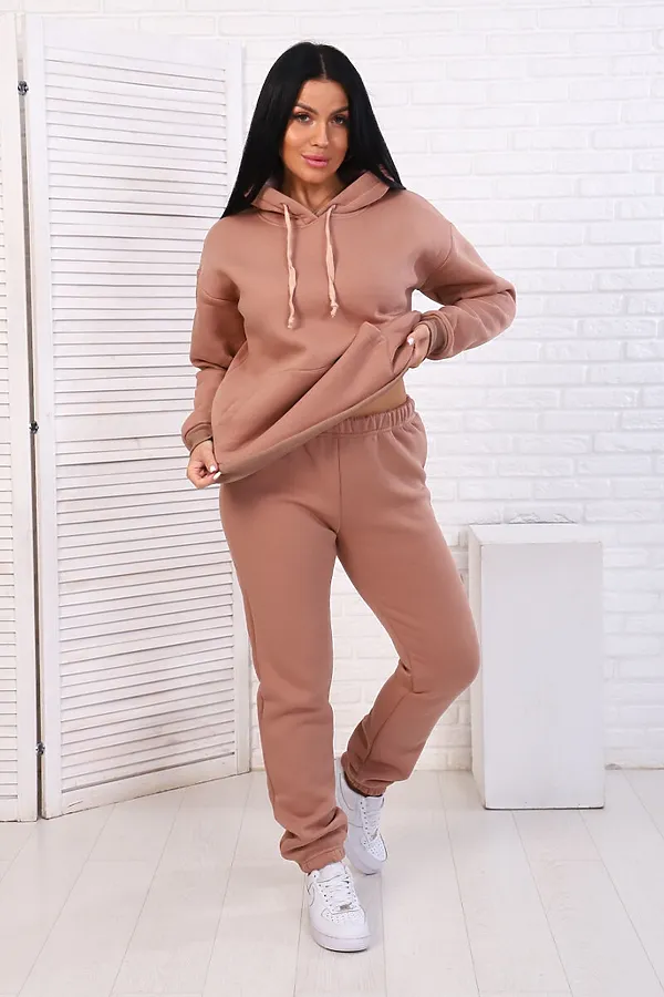 Костюм (брюки+толстовка) СОФИЯ37, капучино - фото 1