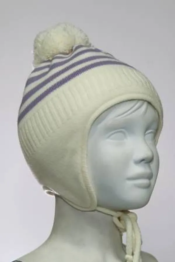 Шапка ESLI, экрю-светло-фиолетовый - фото 1