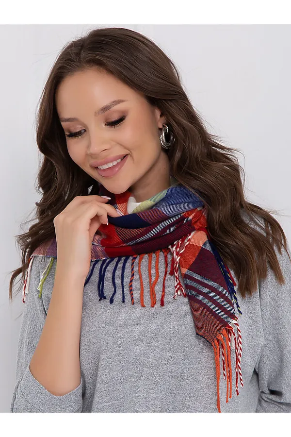 Палантин  BELLOVERA, красный, темно-синий - фото 1