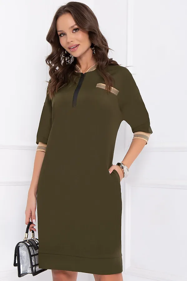 Платье BELLOVERA, хаки - фото 1