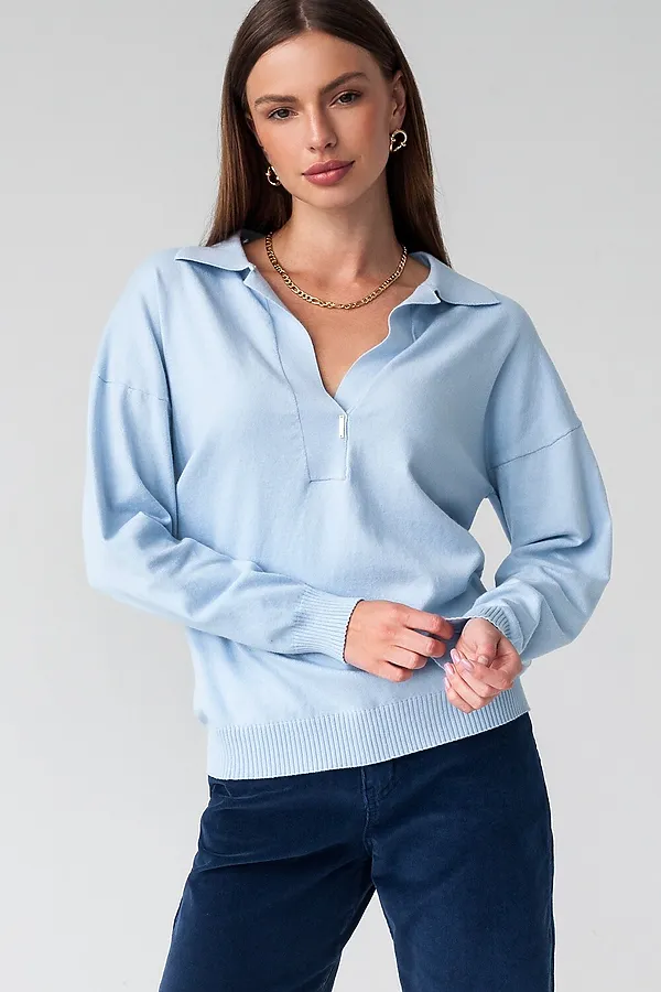 Джемпер-поло VILATTE, голубой - фото 1