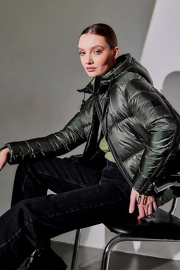 Пуховик HOOPS, темно-зеленый - фото 1