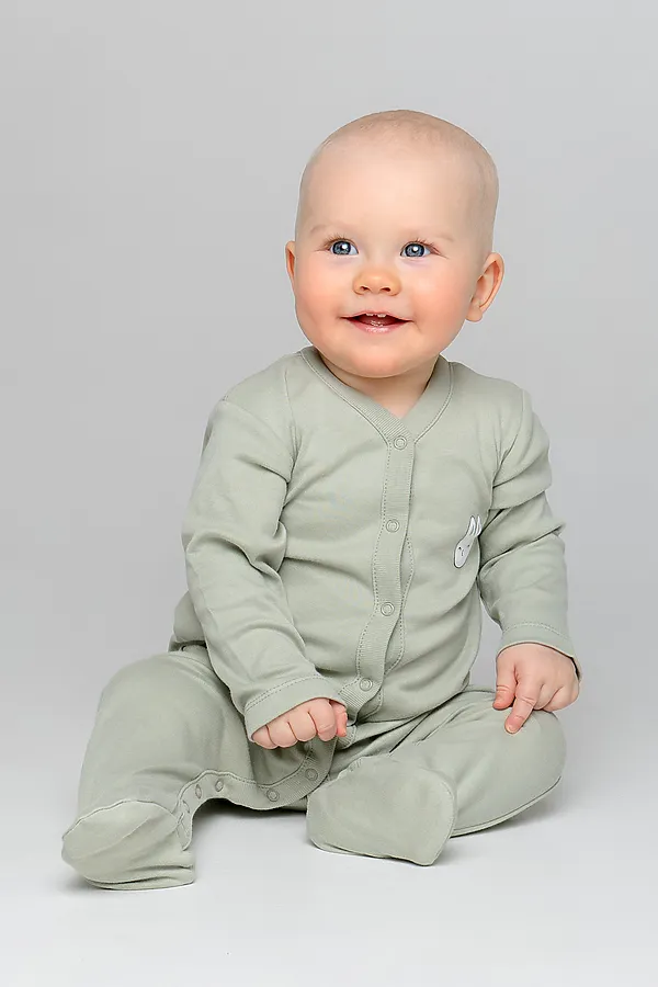 Комбинезон CROCKID SALE, темно-оливковый(смешные зайки) - фото 1