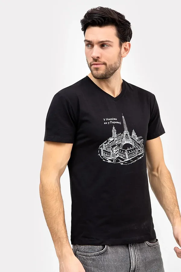 Футболка  MARK FORMELLE, черный +печать - фото 1