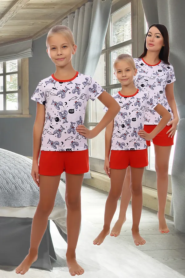 Костюм (футболка+шорты) СОФИЯ37, красный - фото 1