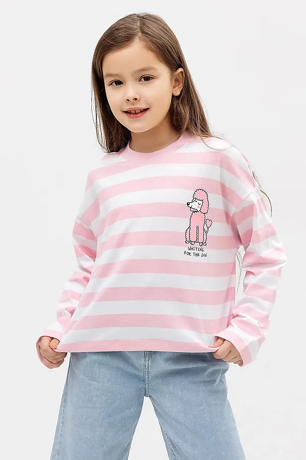 Джемпер  MARK FORMELLE, бело -розовая полоска - фото 1