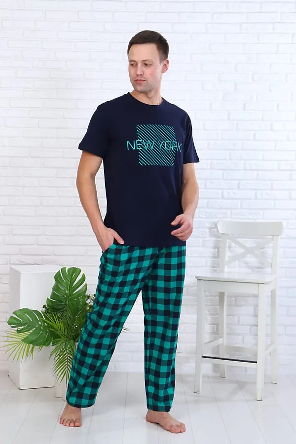 Костюм (футболка+штаны) СОФИЯ37, бирюза - фото 1