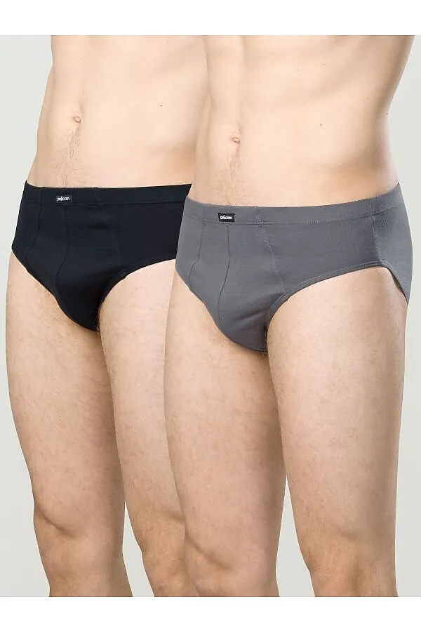 Трусы 2шт. PELICAN, черный/серый - фото 1