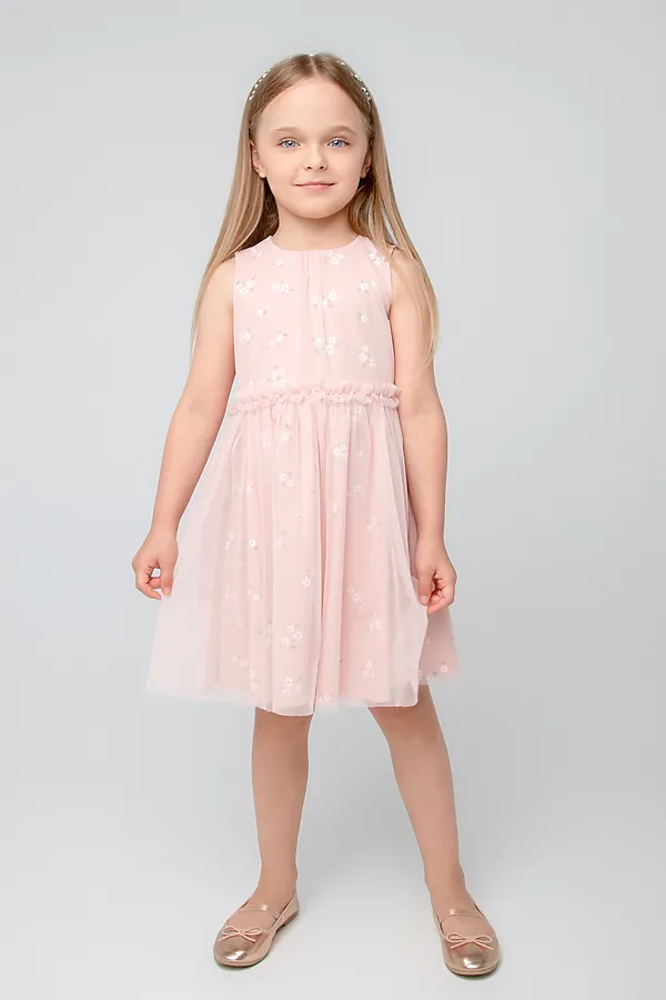 Платье CROCKID SALE, дымчатая роза, ромашковое поле к367 - фото 1