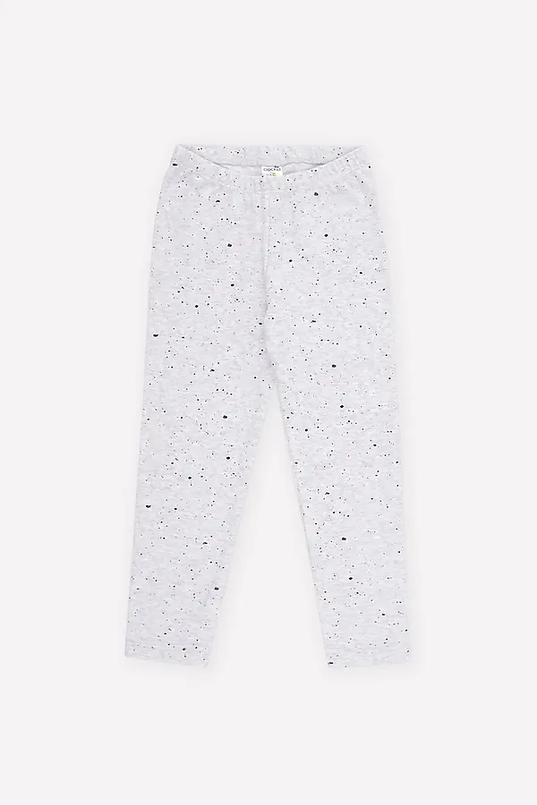 Леггинсы  CROCKID SALE, св.серый меланж,крапинка - фото 1