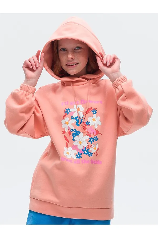 Толстовка  PELICAN, персиковый - фото 1