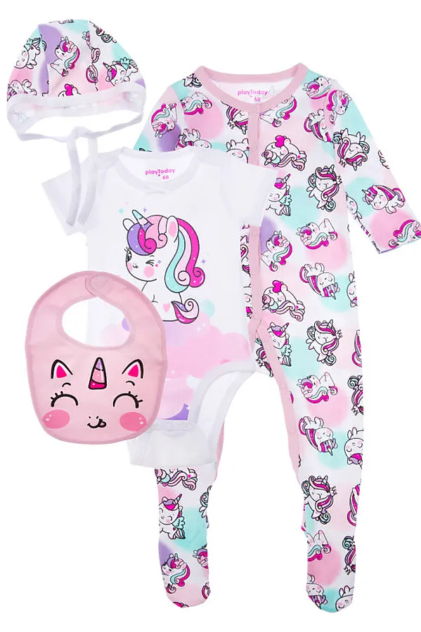 Комплект для новорождённых PLAYTODAY, белый,сиреневый,разноцветный - фото 1