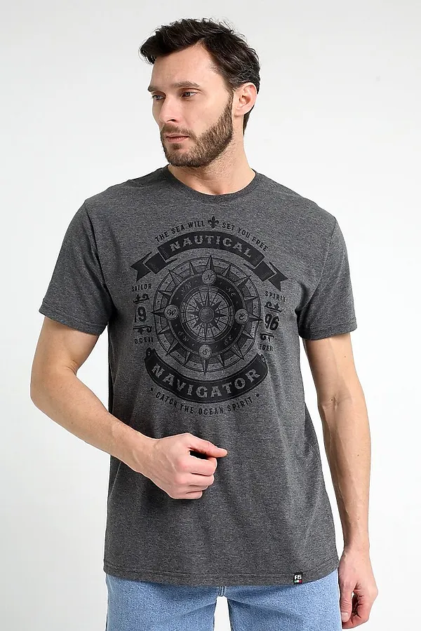 Футболка F5, dark grey melange - фото 1