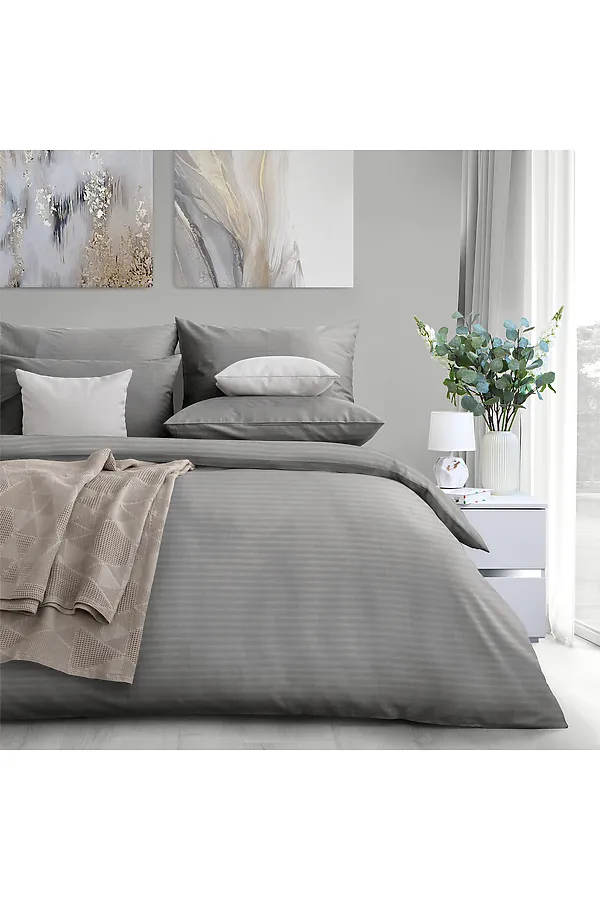 Пододеяльник "Verossa" Stripe 180/215 Gray NORDTEX, gray - фото 1