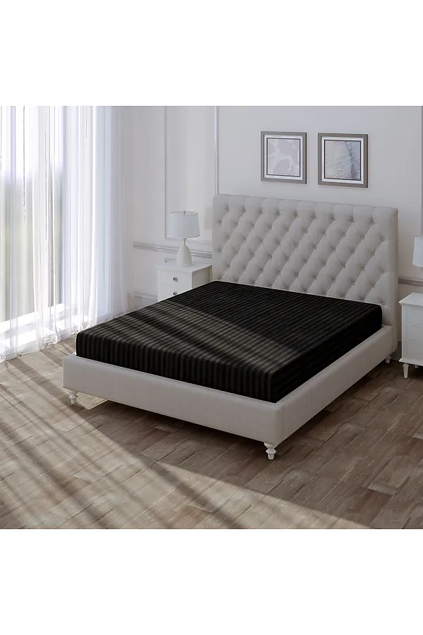 Простыня "Verossa" Stripe 240/260 Black NORDTEX, black - фото 1