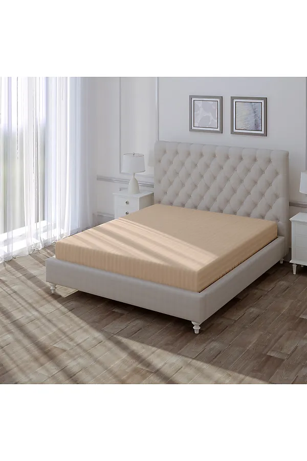 Простыня "Verossa" Stripe 240/260 Bronze NORDTEX, bronze - фото 1
