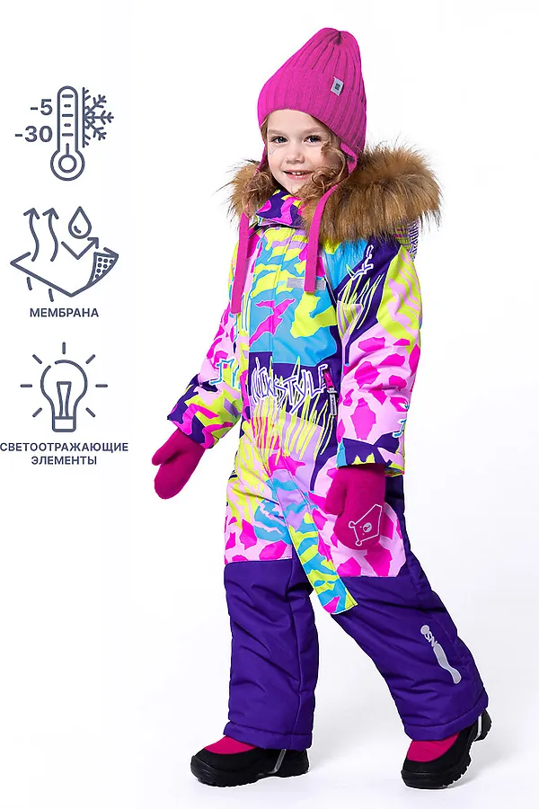 Комбинезон NIKASTYLE, фуксия/черничный - фото 1