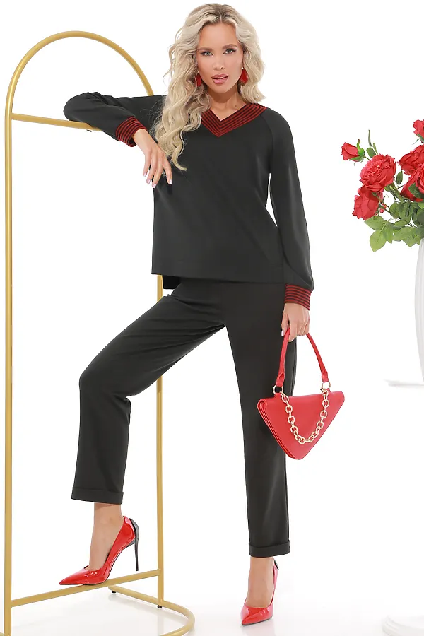 Костюм (джемпер + брюки) DSTREND, чёрный - фото 1