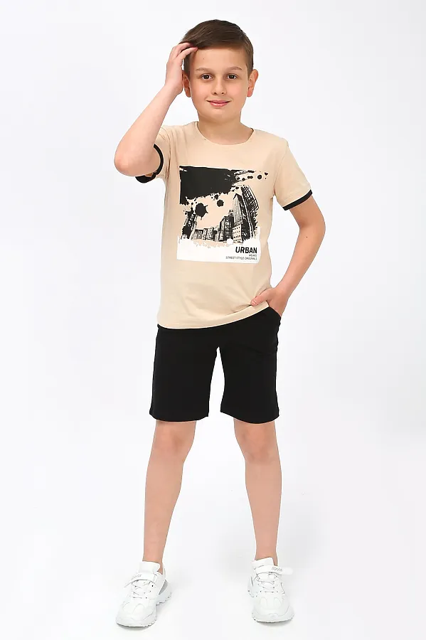 Костюм (Футболка+Шорты) KIP, бежевый - фото 1
