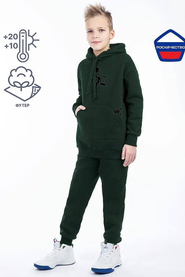 Костюм (Худи+Брюки) NIKASTYLE, хаки - фото 1