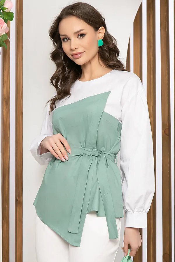 Блуза LADY TAIGA, фисташка - фото 1