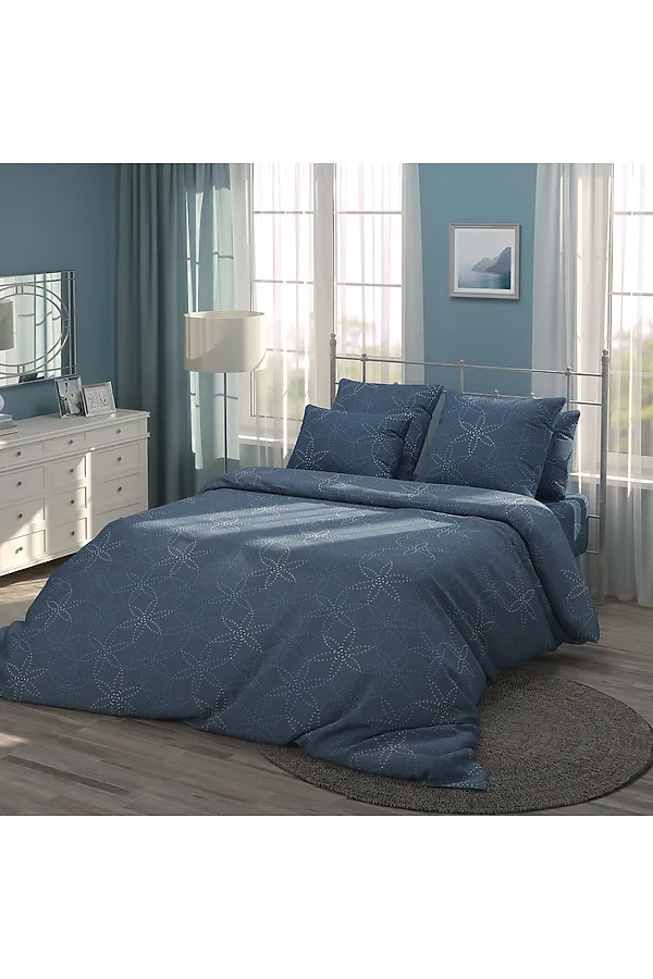 Комплект постельного белья "Самойловский Текстиль" 1,5СП Сапфир NORDTEX, сапфир - фото 1