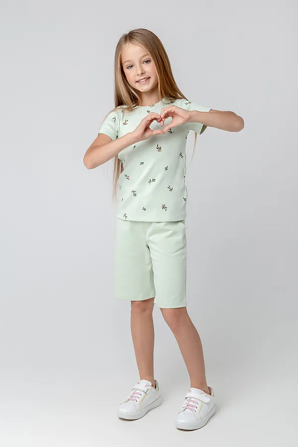 Шорты  CROCKID SALE, зеленая лилия к389 - фото 1